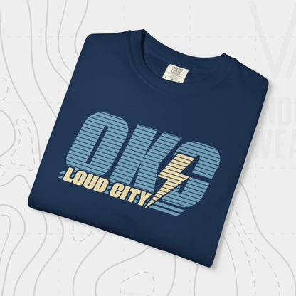 OKC Loud City Stripes Tee | Oklahoma City Basketball
