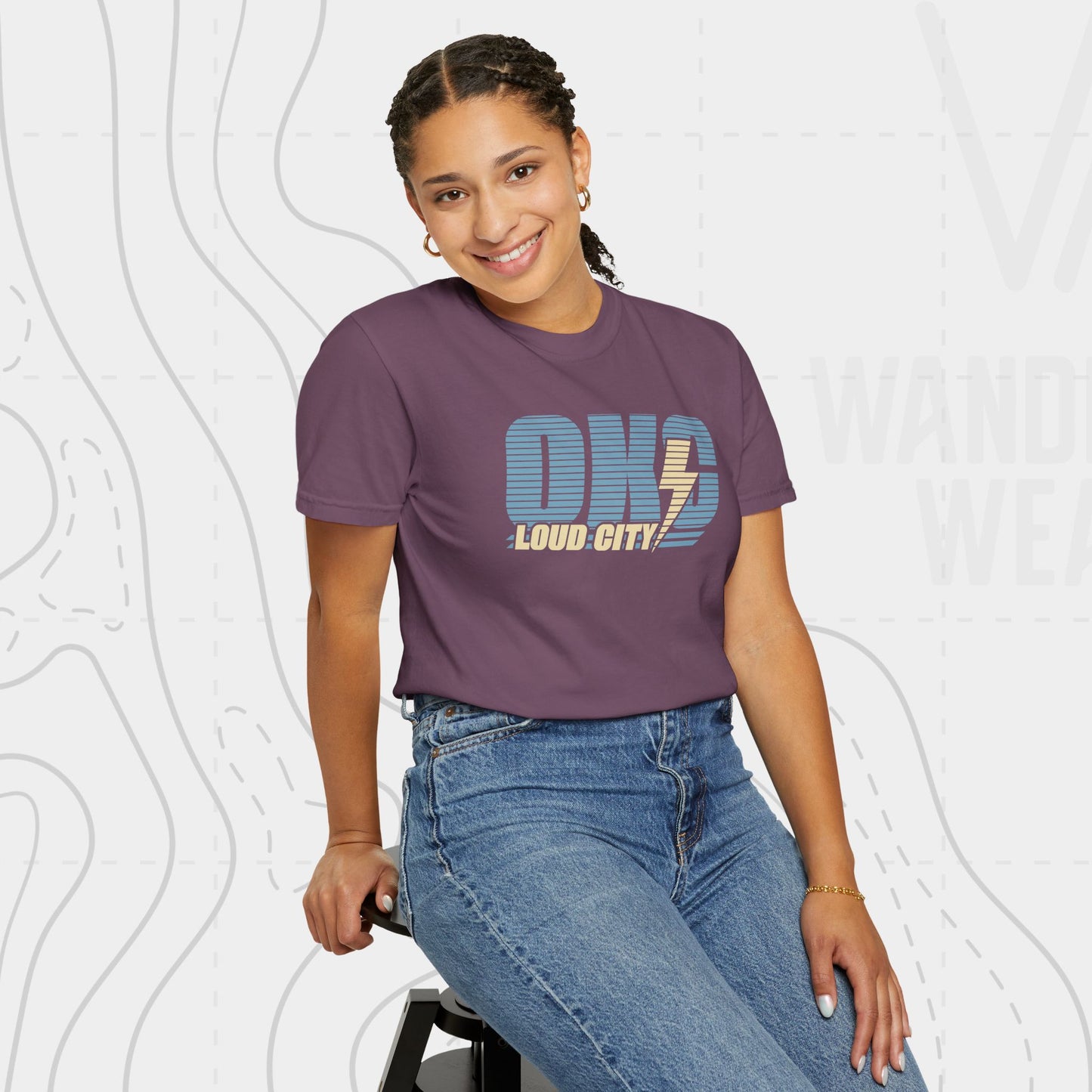 OKC Loud City Stripes Tee | Oklahoma City Basketball