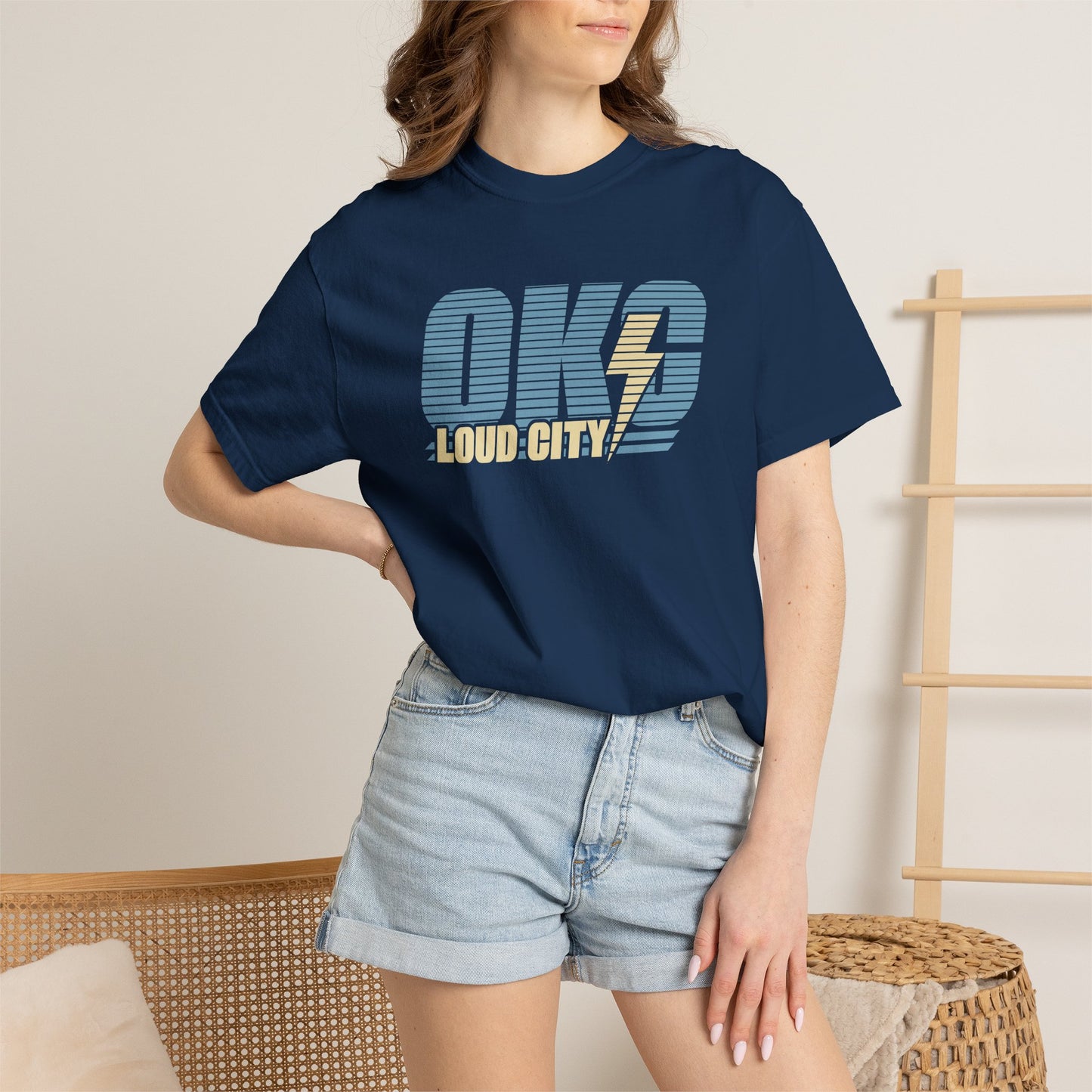 OKC Loud City Stripes Tee | Oklahoma City Basketball