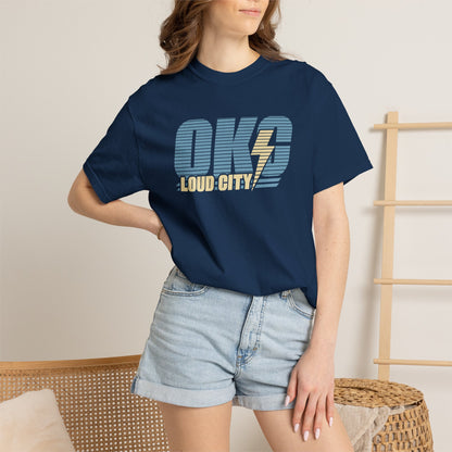 OKC Loud City Stripes Tee | Oklahoma City Basketball