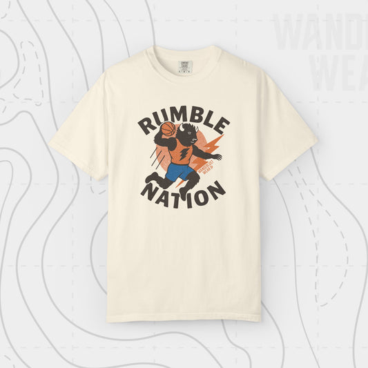 Rumble Nation Tee OKC Basketball WanderlustWear.Co