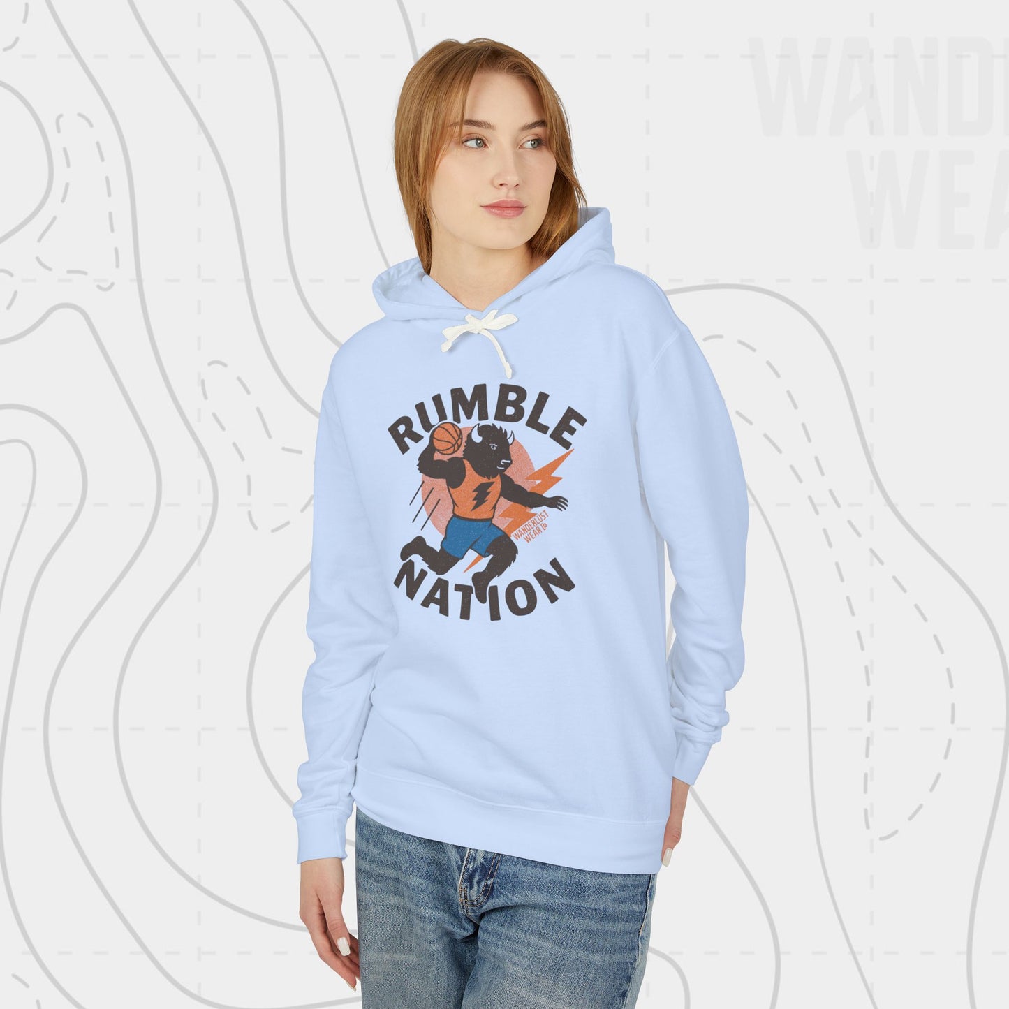 Rumble Nation Vintage OKC Basketball  WanderlustWear.Co