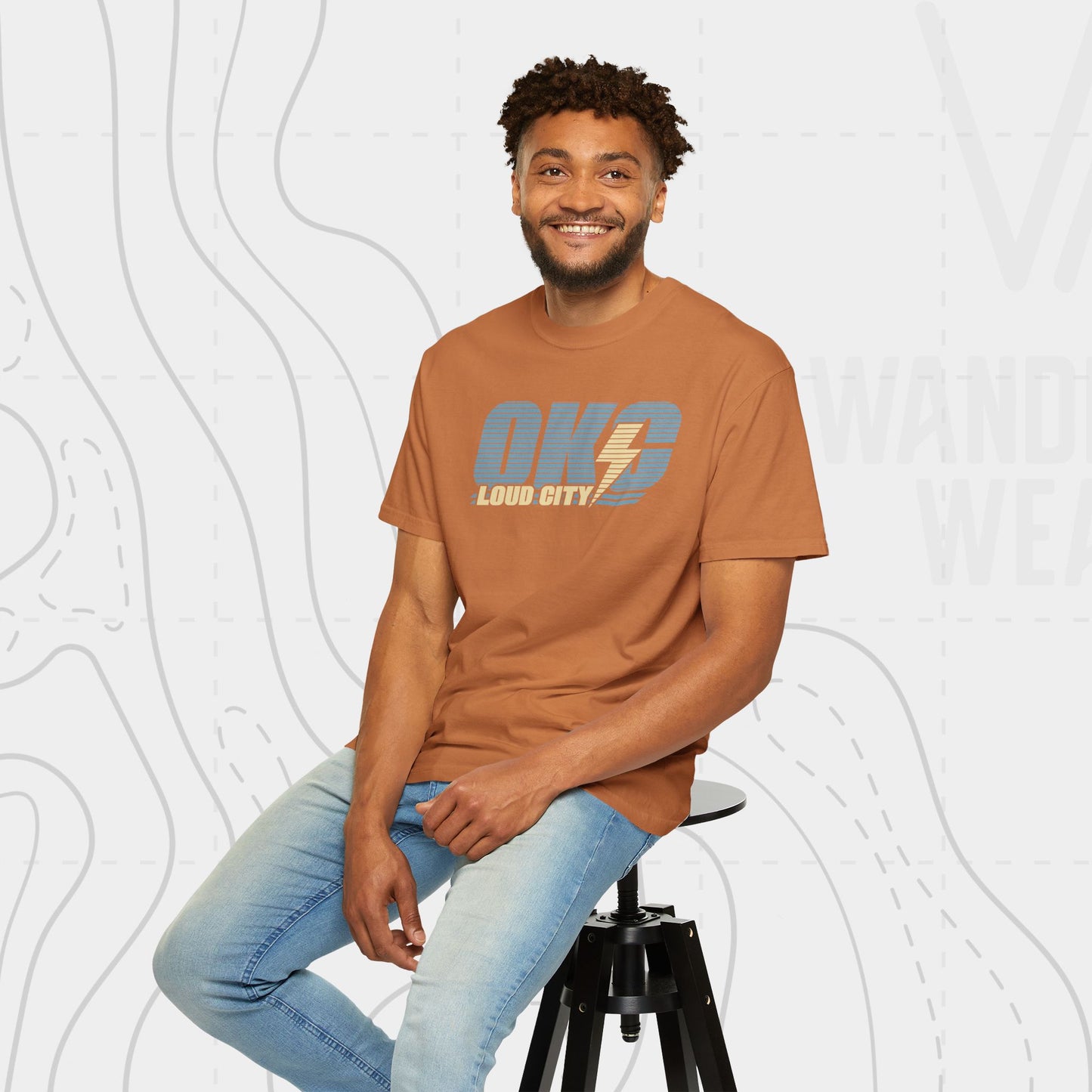 OKC Loud City Stripes Tee | Oklahoma City Basketball